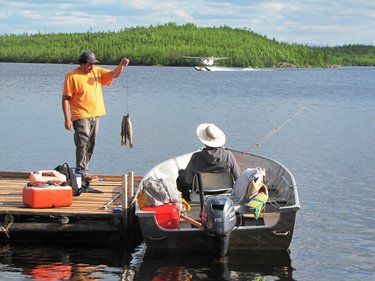 Some fisherman on the dock